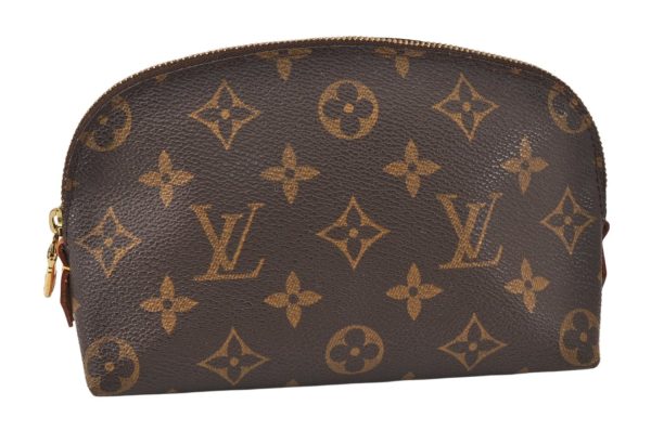 Authentic Louis Vuitton Monogram Pochette Cosmetic Pouch M47515 LV 4093K on Sale