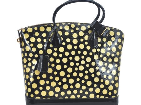 Louis Vuitton Vernis Dots Infinity LockitMM Yayoi Kusama Hand Bag Black LV L0594 Discount