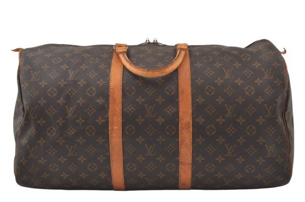 Authentic Louis Vuitton Monogram Keepall 55 Travel Boston Bag M41424 LV 7334K on Sale