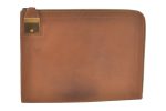 Authentic HERMES Vintage Documents Case Leather Brown 6797K Sale