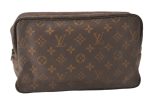 Auth Louis Vuitton Monogram Trousse Toilette 28 Clutch Hand Bag Old Model 6466K Discount