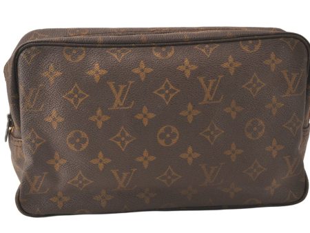 Auth Louis Vuitton Monogram Trousse Toilette 28 Clutch Hand Bag Old Model 6466K Discount