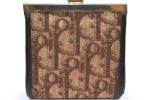 Authentic Christian Dior Trotter Coin Case Purse Canvas Leather Brown 3957K Sale