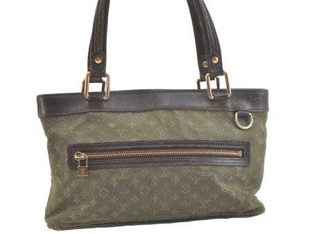 Auth Louis Vuitton Monogram Mini Lucille PM Hand Bag Green Khaki M92682 LV 3306K Online