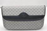 Authentic GUCCI Micro GG PVC Leather Shoulder Clutch Bag Navy Blue Junk 6239K Online