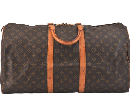 Authentic Louis Vuitton Monogram Keepall 55 Travel Boston Bag M41424 LV 2895K For Discount