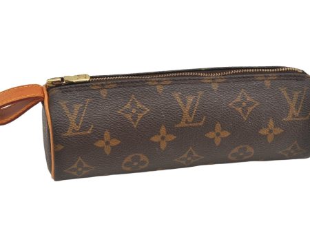 Authentic Louis Vuitton Monogram Trousse Ronde Pen Case Pouch M47630 Junk 3472K Fashion