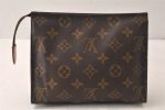 Auth Louis Vuitton Monogram Poche Toilette 19 M47544 Cosmetics Pouch Junk 6478K For Discount