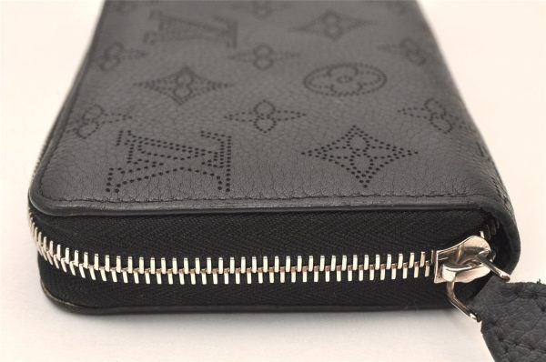 Authentic Louis Vuitton Mahina Zippy Wallet Long Purse Black M61867 LV 6278K Online now