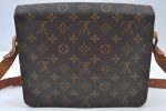 Authentic Louis Vuitton Monogram Cartouchiere GM M51252 Shoulder Cross Bag L0624 Fashion