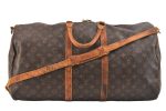 Authentic Louis Vuitton Monogram Keepall Bandouliere 55 M41414 Boston Bag 7178K Online Sale