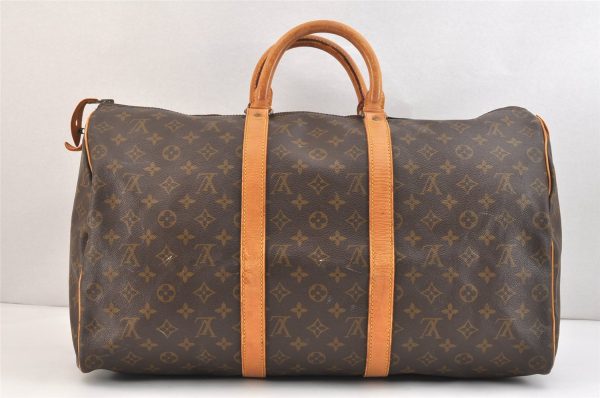 Authentic Louis Vuitton Monogram Keepall 50 Travel Boston Bag Old Model LV 7138K Cheap