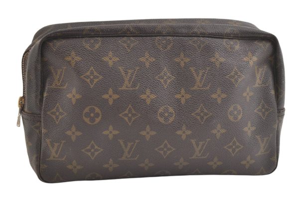 Auth Louis Vuitton Monogram Trousse Toilette 28 Clutch Hand Bag M47522 LV 4338K Supply