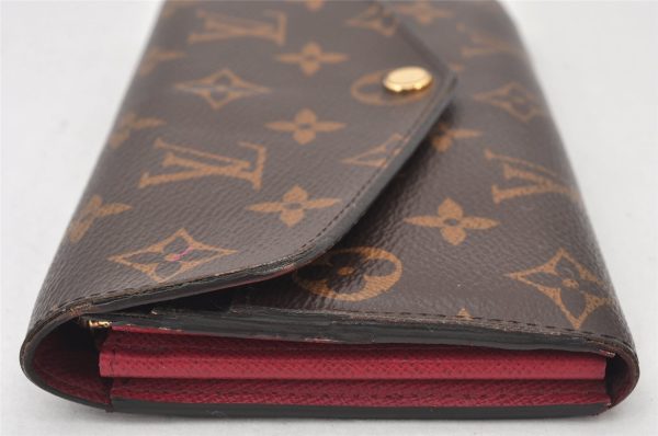 Authentic Louis Vuitton Monogram Portefeuille Sarah Long Wallet M62234 LV 6456K on Sale