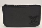 Authentic Louis Vuitton Aerogram Pochette Cles Coin Purse Black M81031 Box 2872K on Sale