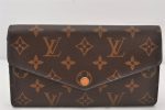 Authentic Louis Vuitton Monogram Portefeuille Sarah Long Wallet M62234 LV 6456K on Sale