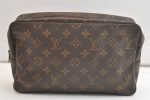 Auth Louis Vuitton Monogram Trousse Toilette 28 Clutch Hand Bag Old Model 4236K Discount