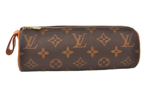 Authentic Louis Vuitton Monogram Trousse Ronde Pen Case Pouch M47630 Junk 5417K For Sale