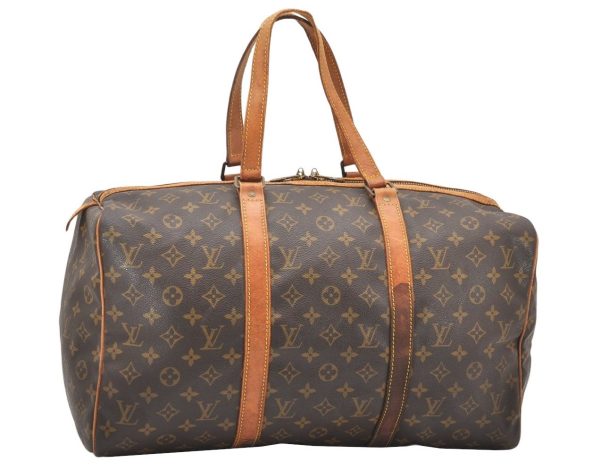 Authentic Louis Vuitton Monogram Sac Souple 45 Hand Boston Bag M41624 LV 4104K For Sale