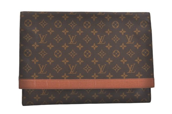 Authentic Louis Vuitton Monogram Porte Envelope Documents Case M51801 LV 3203K For Sale