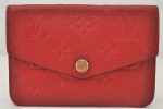 Auth Louis Vuitton Monogram Empreinte Pochette Cles Coin Purse M60634 Red 6789K For Sale