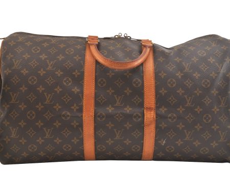 Authentic Louis Vuitton Monogram Keepall 55 Travel Boston Bag M41424 LV 2915K Sale