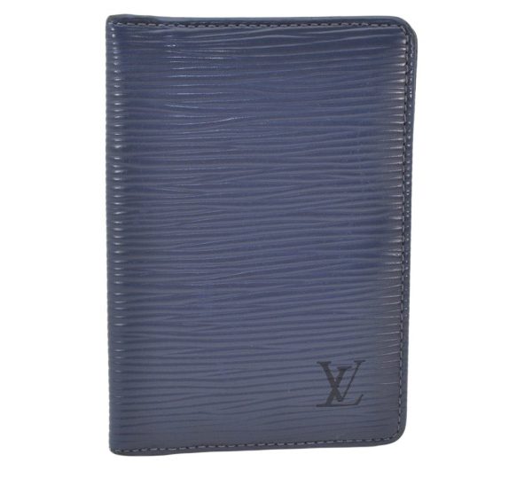 Authentic Louis Vuitton Epi Organizer De Poche Pass Case Blue M6358G LV 6494K on Sale