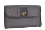 Authentic YVES SAINT LAURENT Clutch Hand Bag Purse PVC Leather Gray 1979K Discount