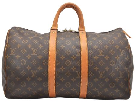 Authentic Louis Vuitton Monogram Keepall 45 Travel Boston Bag M41428 LV 4079K For Sale