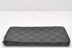 Authentic Louis Vuitton Damier Graphite Zippy Wallet Vertical N63095 LV 6277K Online now