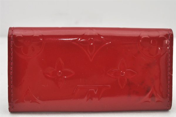 Authentic Louis Vuitton Vernis Multicles 4 Four Hooks Key Case M91976 Red 4879K Online now