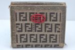 Authentic FENDI Zucchino Bifold Wallet Purse Canvas Leather Brown L0629 For Sale