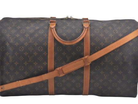 Authentic Louis Vuitton Monogram Keepall Bandouliere 60 M41412 Boston Bag L0489 Discount