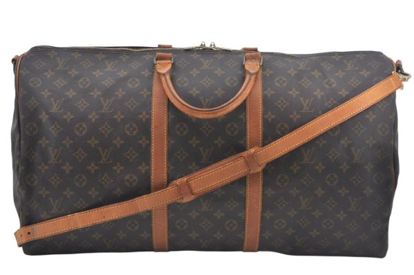 Authentic Louis Vuitton Monogram Keepall Bandouliere 60 M41412 Boston Bag L0489 Discount