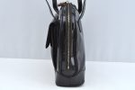 Authentic GUCCI Bamboo Shoulder Bag Enamel Leather Black  L0626 Online Hot Sale