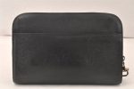 Authentic Louis Vuitton Taiga Baikal Clutch Bag Black M30182 LV 6440K Discount