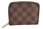 Authentic Louis Vuitton Damier Zippy Coin Purse Wallet N63070 LV 1563K For Sale