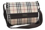 Authentic BURBERRY Nova Check Shoulder Cross Bag Canvas Leather Beige 7094K on Sale