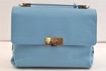 Authentic BALENCIAGA Le Dix 2Way Shoulder Hand Bag Leather 391568 Blue 3489K Hot on Sale