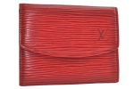 Authentic Louis Vuitton Epi Porte Monnaie Simple Coin Purse Red M63417 LV 4672K on Sale