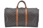 Authentic Louis Vuitton Monogram Keepall 50 Travel Boston Bag M41426 LV L0301 For Sale