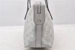 Authentic GUCCI Hand Bag Purse GG Canvas Leather 264210 Silver Junk 6487K Online now