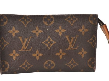 Authentic Louis Vuitton Monogram Pouch For Bucket PM LV Junk 5443K Cheap