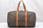 Authentic Louis Vuitton Monogram Sac Souple 45 Hand Boston Bag M41624 LV 4104K For Sale