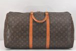 Authentic Louis Vuitton Monogram Keepall 55 Travel Boston Bag M41424 LV 2901K Cheap