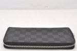 Authentic Louis Vuitton Damier Graphite Zippy Wallet Vertical N63095 LV 6277K Online now