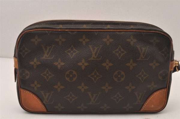 Authentic Louis Vuitton Monogram Marly Dragonne GM M51825 Clutch Bag Junk 6254K Supply