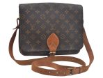 Authentic Louis Vuitton Monogram Cartouchiere GM M51252 Shoulder Cross Bag L0624 Fashion