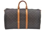 Authentic Louis Vuitton Monogram Keepall 50 Travel Boston Bag M41426 LV L0323 Hot on Sale