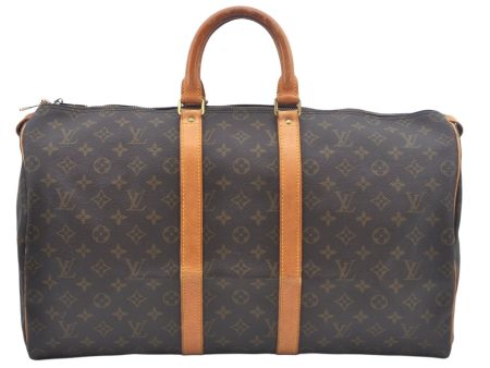 Authentic Louis Vuitton Monogram Keepall 50 Travel Boston Bag M41426 LV L0323 Hot on Sale